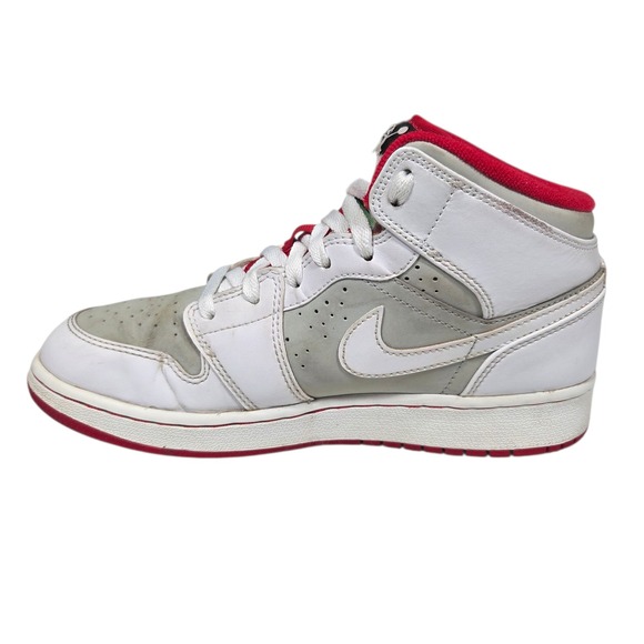 Jordan 1 Mid Hare GS 5Y White Grey Red 719554-123 Bugs Bunny Basketball Shoes - Picture 11 of 16